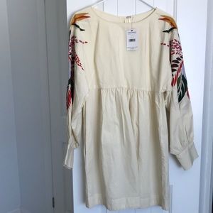 Free People Floral Embroidered Mini Dress Tunic
